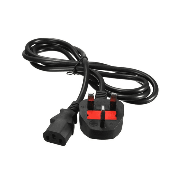 DP/N 016583 UK 3 Pin Plug Power Cord Black to IEC C13 Plug Kettle Style Lead Cable 1.8m Metre