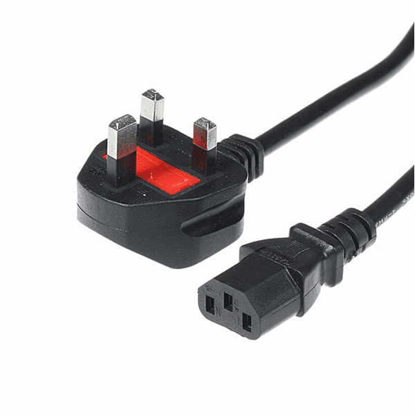 DP/N 016583 UK 3 Pin Plug Power Cord Black to IEC C13 Plug Kettle Style Lead Cable 1.8m Metre